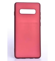 Galaxy S10 Kılıf Kamera Çıkıntılı Soft Silikon (Mürdüm)