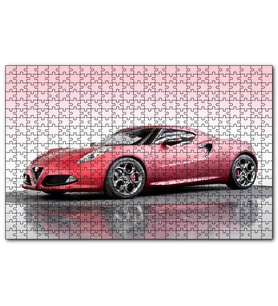 Cakapuzzle Alfa Romeo 4C Concept Kırmızı Otomobil Görseli  Puzzle Yapboz MDF (Ahşap) (500 Parça)
