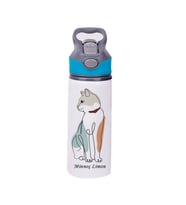 Pipetli Su Matarası - 650mlt-kişiye özel baskı-her renk (Mavi)