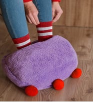 Peluş Ayak Isıtıcısı,panduf,terlik (Lila)