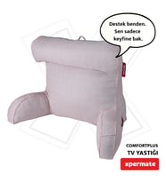 XPERMATE TV Yastığı Kollu Okuma Yastığı Sırt Destek Yastığı Yatakta Oturma Kitap Okuma Yastığı (Pembe)