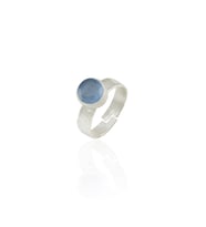Kadir Jewellery 925 Ayar Gümüş Kaplama Zirkon Taşlı Ayarlanabilir Kadın Minimal Yüzük (Gece Mavisi)
