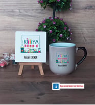 Kimya Mühendisi Dekoratif Taş, Kupa Bardak Kırmızı Hediye (Model 9)