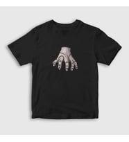 Presmono Unisex Çocuk Beyaz The Thing Wednesday Addams Family Addams Ailesi T-Shirt 366117tt (Siyah)