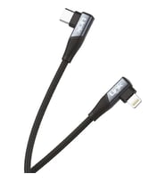 LİNKTECH K596 Safe Usb-C - Lightning USB 27W 90 Derece Şarj Kablosu (Gri)