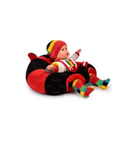 TOKKO Bebek Bebe Yatmaz Oturma Destek Minderi - Bebek Koltuğu - Büyük Bebek Oturağı Bebeyatmaz (Siyah-Kırmızı)