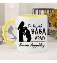 En Yakışıklı Baba Adayı  Kupa Bardak (Sarı)
