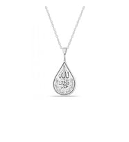 Gümüşcüm İhlas Suresi Damla Kesim Gümüş Kolye (Rose)