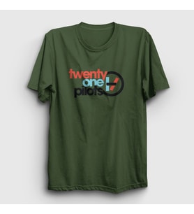 Presmono Unisex Sarı Twenty One Pilots T-Shirt 120661tt (Haki)
