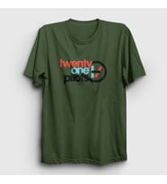 Presmono Unisex Sarı Twenty One Pilots T-Shirt 120661tt (Haki)