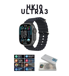 HK10 Ultra Series Galeri/ChatGPT 2 GB Depolama Amoled Ekran Watch 10 Ultra Akıllı Saat Smart Watch (Siyah-Siyah)