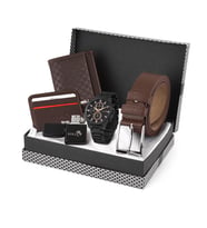 Polo Air Erkek Kol Saati Kemer Cüzdan Kartlık Çakmak Hediyelik Kutusunda PL-0668E (Kahverengi)