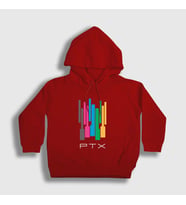 Presmono Unisex Çocuk Beyaz Colors Pentatonix Kapüşonlu Sweatshirt 74933tt (Kırmızı)