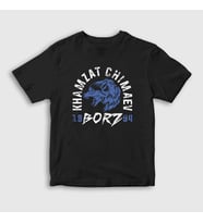 Presmono Unisex Çocuk Beyaz Borz Khamzat Chimaev Mma Ufc T-Shirt 427051tt (Siyah)