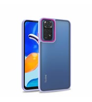 Xiaomi Redmi Note 11 Pro 5G Kılıf Case, Kamera Lens Korumalı Elektroplatin Kaplama Sert PC Koruyucu Colourful Platinum Serisi (Lila)