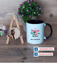 Teknoloji ve Tasarım Öğretmeni Kupa Bardak Beyaz ve Fotoğraflı Ahşap Anahtarlık Hediye Öğretmenler Günü Hediyesi (Model 11)