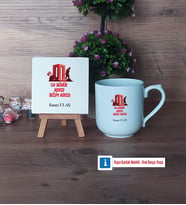 Asker Hediyesi Dekoratif Taş, Kupa Bardak Kırmızı Hediye (Model 4)