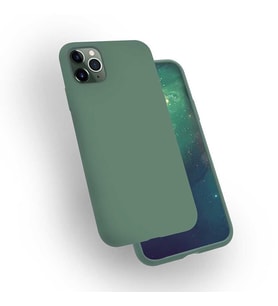 Apple iPhone 11 Pro Kılıf Zore Silk Kadife İç Yüzey Silikon Kılıf (Yeşil)