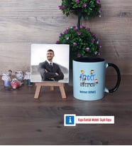 Rehber Öğretmen Fotoğraflı Dekoratif Taş, Kupa Bardak Beyaz Hediye Öğretmenler Günü Hediyesi (Model 11)