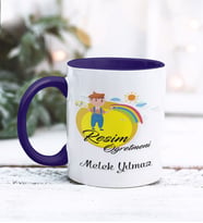 Resim Öğretmeni Tasarımlı Kişiye Özel Kupa Bardak (Lacivert)