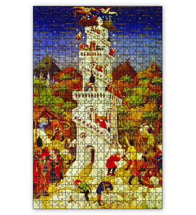 Cakapuzzle Babil Kulesi Puzzle Yapboz MDF (Ahşap) (500 Parça)