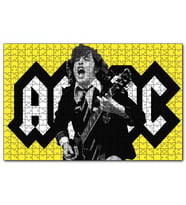 Cakapuzzle ACDC Angus Young Sarı Zemin  Puzzle Yapboz MDF (Ahşap) (500 Parça)