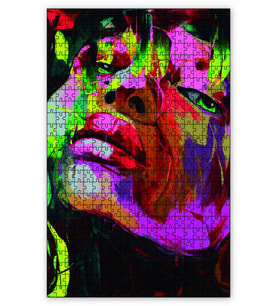 Cakapuzzle Kadın Yağlı Boya Puzzle Yapboz MDF (Ahşap) (255 Parça)