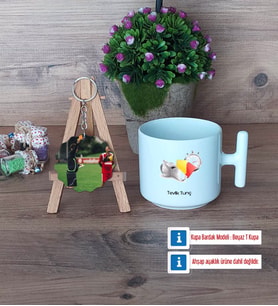 Hakem Kupa Bardak Beyaz ve Fotoğraflı Ahşap Anahtarlık Hediye (Model 12)