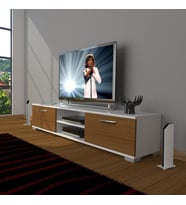 Decoraktiv Eko 140 Mdf Dvd Tv Ünitesi Tv Sehpası (Beyaz - Ceviz)