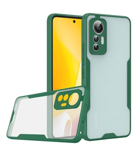 Xiaomi Mi 12 Lite Kılıf Parfe Kenarları Pastel Renk Silikon Kılıf (Koyu Yeşil)