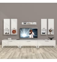 Decoraktiv Eko 8DA Mdf Silver Tv Ünitesi Tv Sehpası (Beyaz)