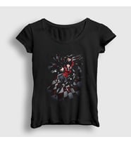 Presmono Kadın Beyaz Yumeko V2 Anime kakegurui T-Shirt 240279tt (Siyah)
