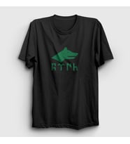 Presmono Unisex Beyaz Göktürk Bayrağı Türk Yazılı Kurt Bozkurt T-Shirt 474910tt (Siyah)