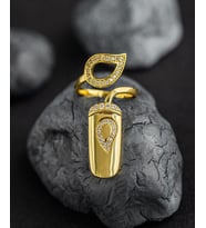 Altın Kaplama Gümüş Tırnak Yüzüğü (Gold)