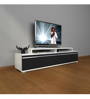 Decoraktiv Ekoflex 4 Mdf Tv Ünitesi Tv Sehpası (Beyaz-Siyah)