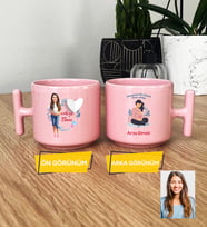 Hamile Anne Adayı Hediye Pastel T Kupa Anneler Günü Hediyesi (Pembe)