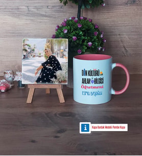 Din Kültürü Öğretmeni Fotoğraflı Dekoratif Taş, Kupa Bardak Beyaz Hediye Öğretmenler Günü Hediyesi (Model 6)