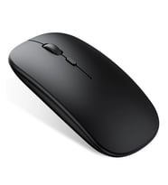 Poco Pad Tablet İçin Uyumlu Bluetooth+2.4Ghz Kablosuz Şarjlı Mouse (Siyah)