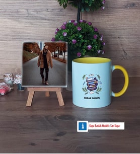 Öğretmenler Günü Hediyesi Fotoğraflı Dekoratif Taş, Kupa Bardak Beyaz Hediye (Model 7)