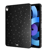 Apple iPad Air 4. Nesil 10.9 Kılıf Işıltılı Parlak Görünüm Koton Case (10.Nesil (Siyah)