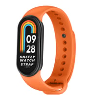 Sneezy Mİ Band 8 İle Uyumlu PureLux Soft Silikon Kordon (Turuncu)