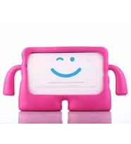 Ceponya iPad Pro 10.5 (7.Nesil) Figürlü Silikon Çocuk Tablet Stand Kılıf (Pembe)