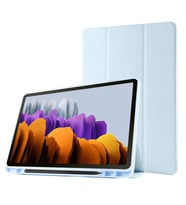 Samsung Galaxy Tab S7 FE / S7 Plus S8 Plus 12.4" Kılıf Kalem Bölmeli Smart Case  (Mavi)