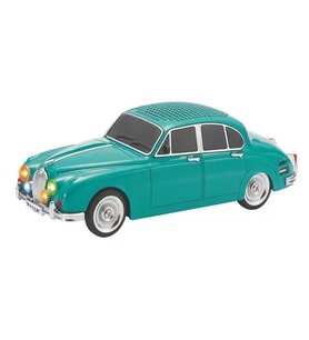 Klasik Araba Jaguar Mark II 1967 Model 10W Bluetooth Hoparlör Fm Radyo USB Tf Aux Destekli Speaker (Turkuaz)