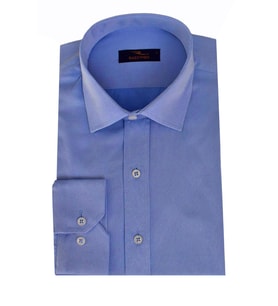 Erkek Uzun Kol Gömlek Silim Fit Armürlü BGL-ST01909 (Mavi)