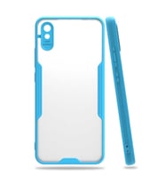 Xiaomi Redmi 9A Kılıf Parfe Kenarları Pastel Renk Silikon Kılıf (Mavi)