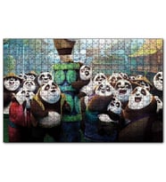 Cakapuzzle Kung Fu Panda Ailesi  Puzzle Yapboz MDF (Ahşap) (255 Parça)