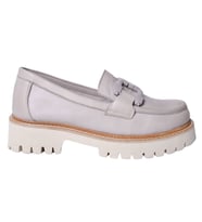 Mammamia D24ya-3165 Kadın Deri Tokalı Casual Ayakkabı (Gri)