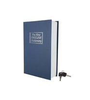Kitap Görünümlü Gizli Kasa Çelik Para Mücevher Altın Kutu Kumbara (Lacivert)