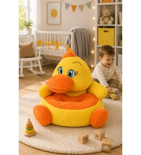 Ördek Pelüş Bebek Çocuk Koltuğu (Sarı)